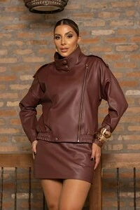 pre venda saia couro season divas