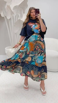 t shirt cropped midi estampa tucano 100% algodao lore