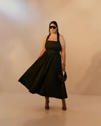 vestido colonial em tricoline com elastano e elastico costa quebela