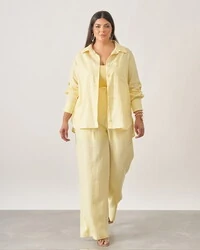 Calca linho de viscose reta kayla