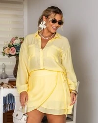 pre venda conjunto viscose poliamida francine mr fr