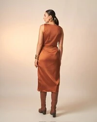 saia midi melissa acetinado poliester kayla