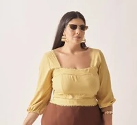 pre venda cropped anah decote quadrado e elastex costas viscose kayla