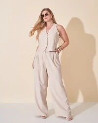calca alfaiataria viscose nature kayla