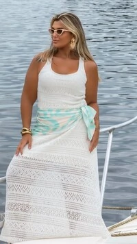 Pre venda conjunto malha crochet boho mr fr