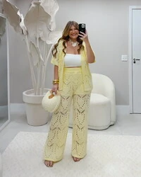 conjunto tricot crochetado planet