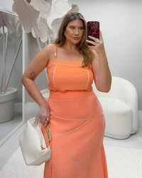 pre venda conjunto orange com vies sereia bellah