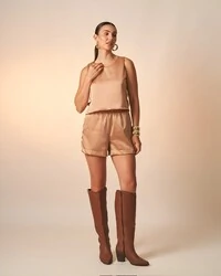 shorts acetinado poliester melissa kayla