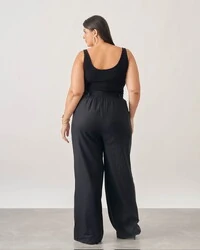 Calca linho de viscose reta kayla