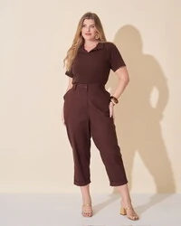 blusa malha micro rib polo kayla
