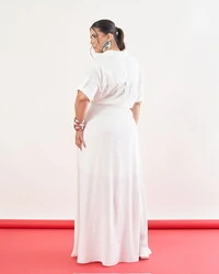 Vestido Catharina bolsos e faixa kayla