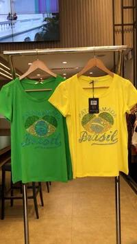 blusa t shirt brasil patria amada coracao hotfix ´predil