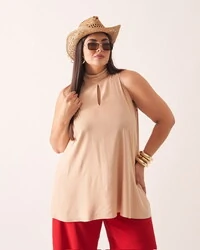 regata alongada em viscose gola alta kayla