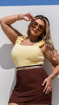pre venda blusa canelada alca frufru mr fr