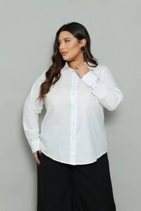 Camisa tricoline com elastano charmosa