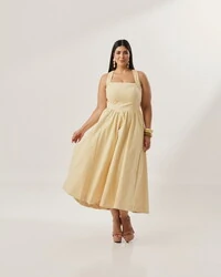vestido colonial em tricoline com elastano e elastico costa quebela
