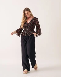 Blusa ysis crepe floral kayla
