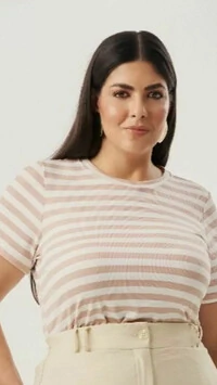 Blusa listrada maritima quebela