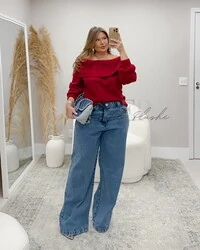 Calça wide Bruna fofinha provador