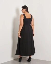 Vestido decote quadrado alfa viscose kayla