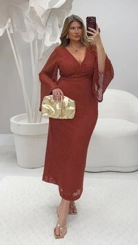 Vestido tricot melange quebela