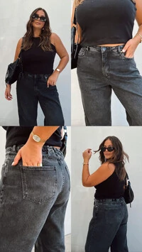 Calca jeans widleg black femina izzat
