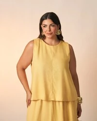 blusa viscose e linho clea kayla