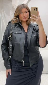 pre venda jaqueta courino pu bellah