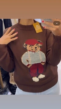 Pre venda blusa tricot bear ursinho planet SLIM