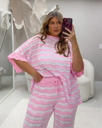 conjunto tricot zigzag lacinhos planet0