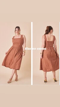 Vestido viscose rayon poa upper