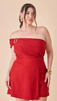 blusa ombro alice malha lasie com fivela upper