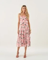 vestido floral florenza quebela