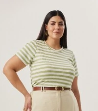Blusa listrada maritima quebela