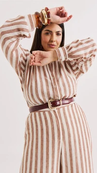 Conjunto stripes euro golden quebela