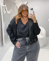 Regata crepe ggt com renda chantily provador