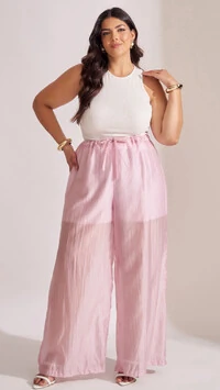 calca reta liocel forro de shorts collab kayla