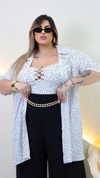 camisa airflow com cropped bojo poa