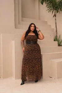 pre venda vestido longo tule zebra divas