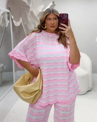 conjunto tricot zigzag lacinhos planet0