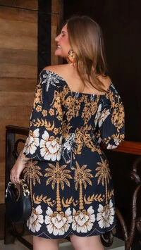 Pre venda vestido estampado viscose mr fr