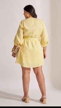 vestido curto liocel transpassado collab kayla