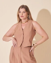 colete alfaiataria cropped kayla