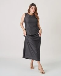 vestido jeans denim spander com ziper costas upper