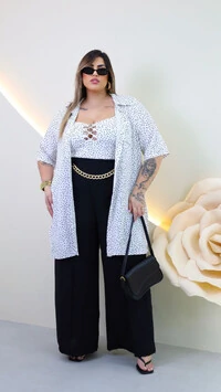 camisa airflow com cropped bojo poa