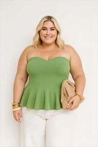blusa peplum tricot modal planet