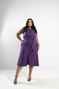 pre venda vestido ziper e faixa viscose sarjado encanto milanjus