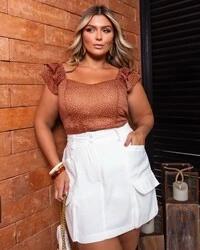 Pre venda blusa cigana crepe com lurex mr fr