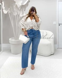 Calca jeans mom clara reta izzat brunah