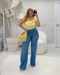 calca jeans izuz wide leg azul provador